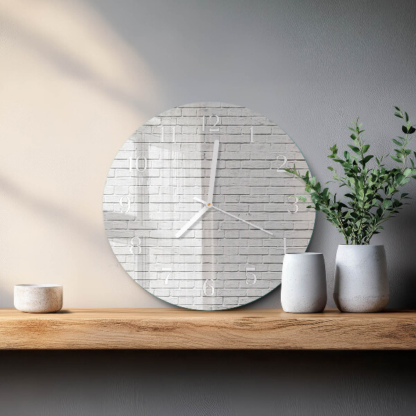 Round wall clock Brick Wall