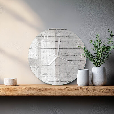 Round wall clock Brick Wall