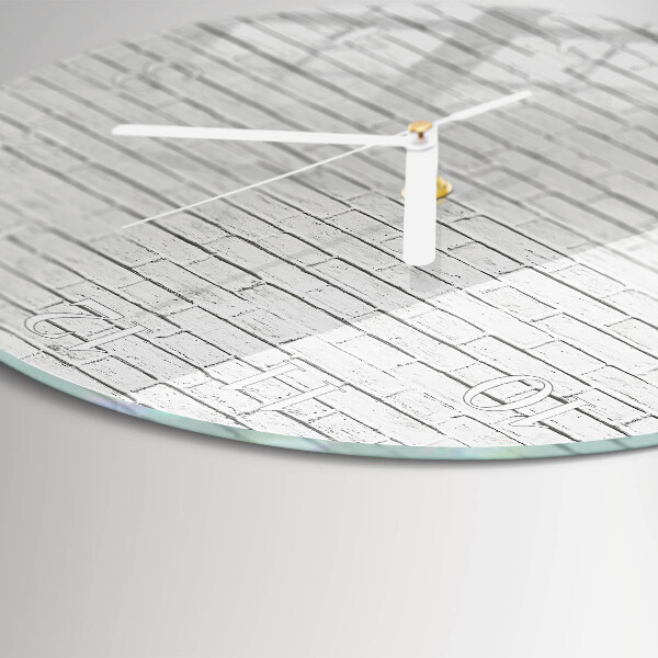 Round wall clock Brick Wall