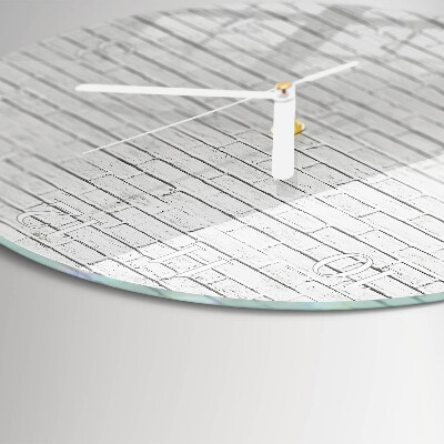 Round wall clock Brick Wall