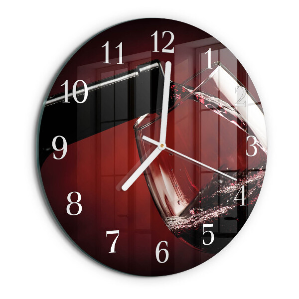 Round wall clock Wine glass