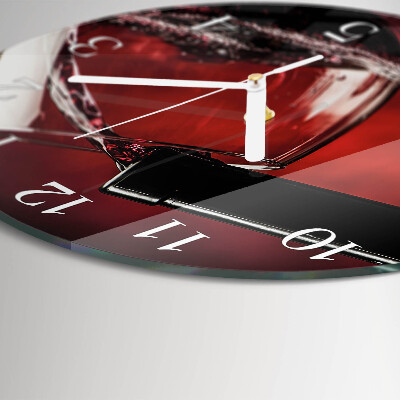 Round wall clock Wine glass