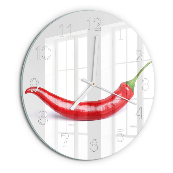 Round wall clock Chili pepper