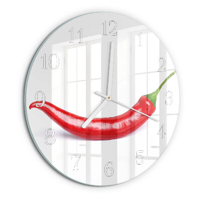 Round wall clock Chili pepper