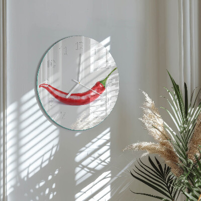 Round wall clock Chili pepper