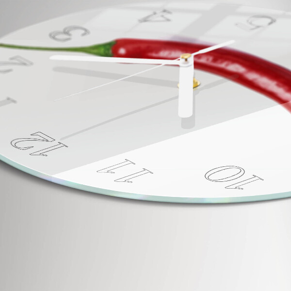 Round wall clock Chili pepper