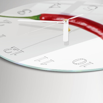 Round wall clock Chili pepper