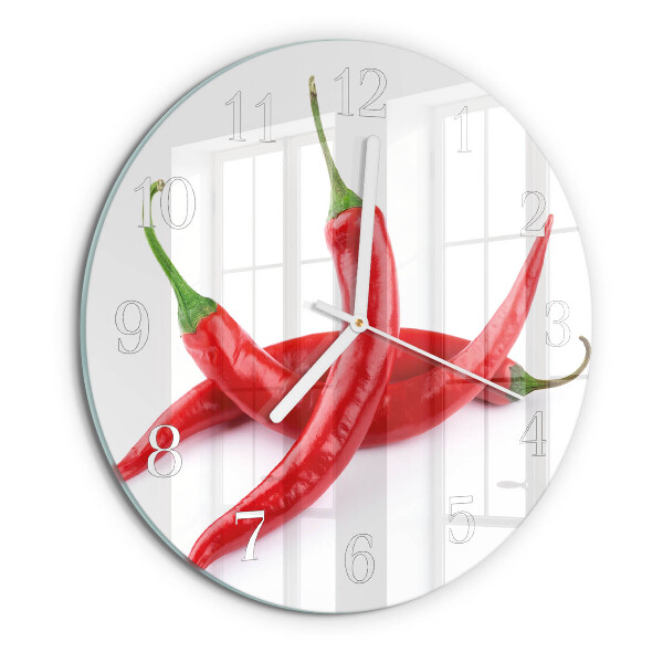 Round wall clock Chili peppers