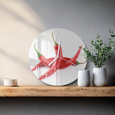 Round wall clock Chili peppers