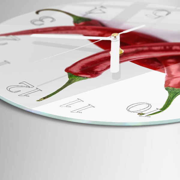 Round wall clock Chili peppers