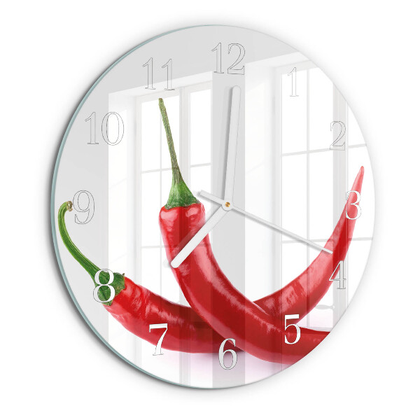 Round wall clock Chili peppers