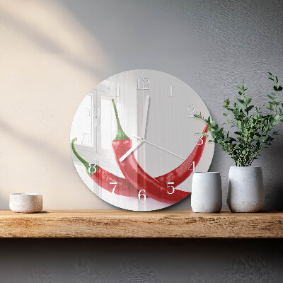 Round wall clock Chili peppers