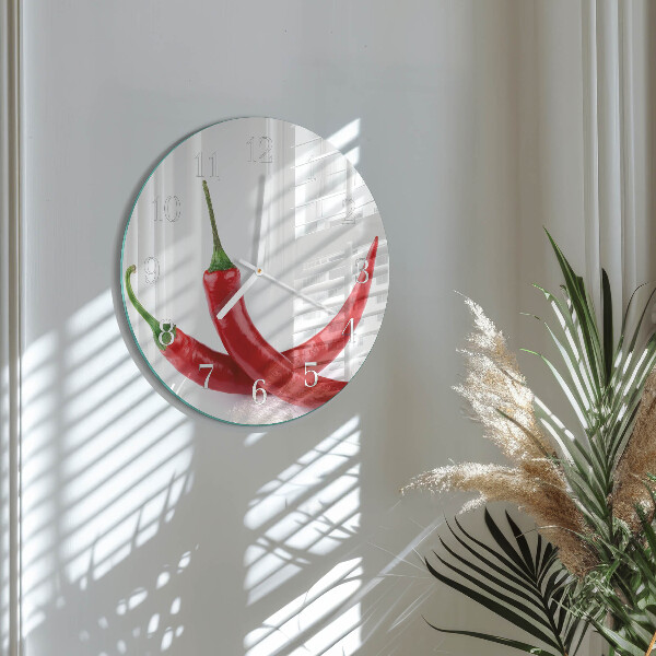 Round wall clock Chili peppers