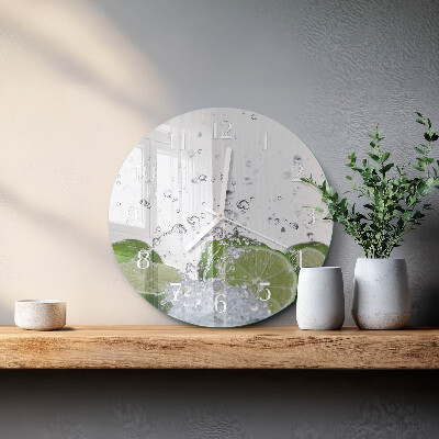 Round wall clock Calcium carbonate