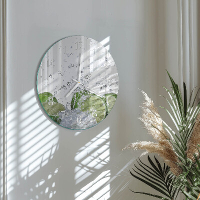 Round wall clock Calcium carbonate