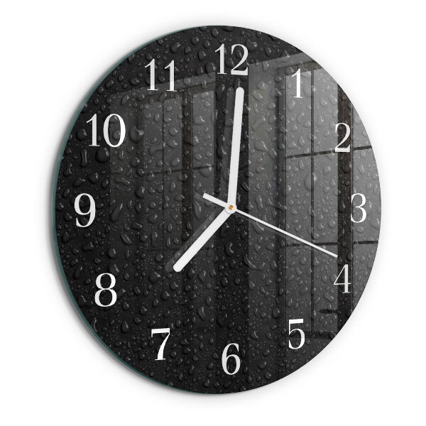 Round wall clock Drops of Water