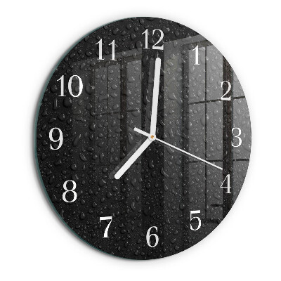 Round wall clock Drops of Water