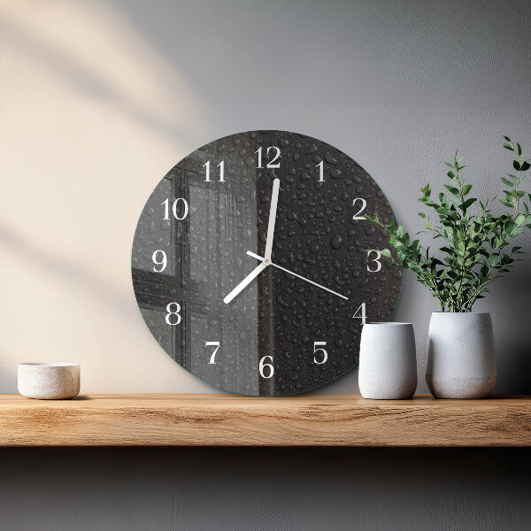 Round wall clock Drops of Water