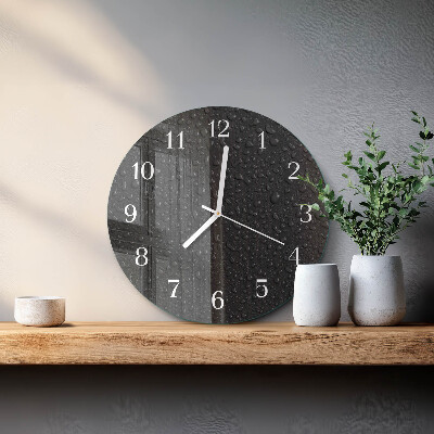 Round wall clock Drops of Water