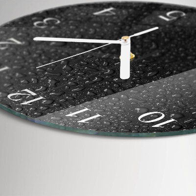 Round wall clock Drops of Water