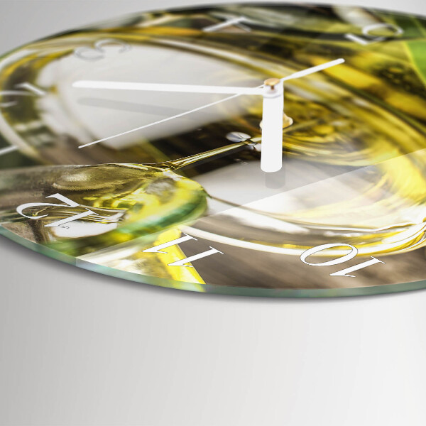 Round wall clock Olive oil
