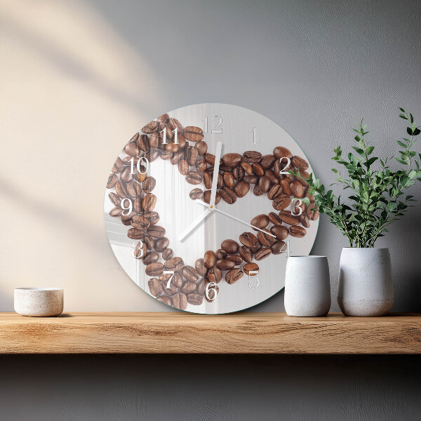 Round wall clock Coffee Beans
