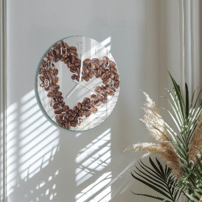 Round wall clock Coffee Beans