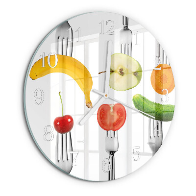 Round wall clock Fruit
