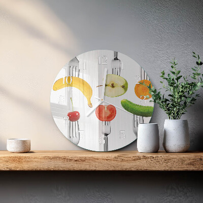 Round wall clock Fruit