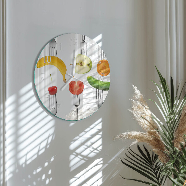 Round wall clock Fruit
