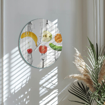 Round wall clock Fruit