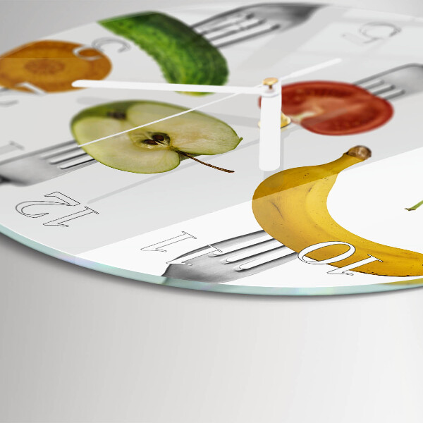 Round wall clock Fruit