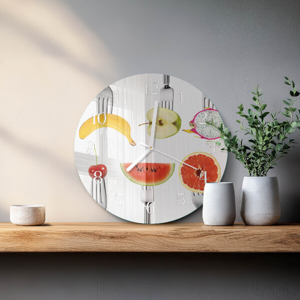 Round wall clock Fruit