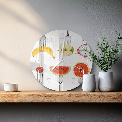 Round wall clock Fruit