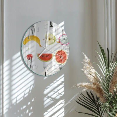 Round wall clock Fruit