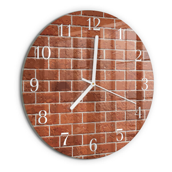 Round wall clock Brick Wall