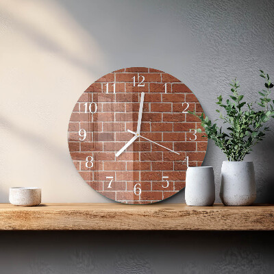 Round wall clock Brick Wall