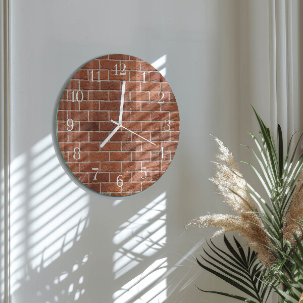 Round wall clock Brick Wall