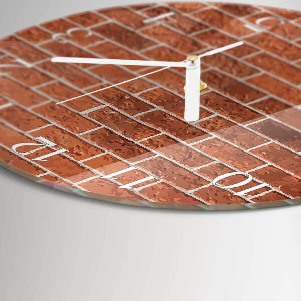 Round wall clock Brick Wall