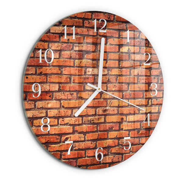 Round wall clock Brick Wall