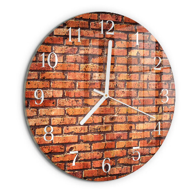 Round wall clock Brick Wall