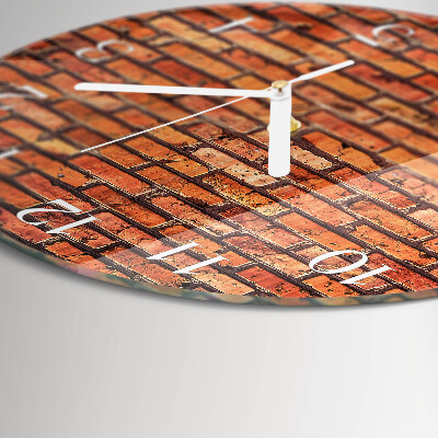 Round wall clock Brick Wall