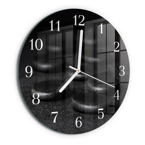Round wall clock Zen stones