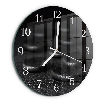 Round wall clock Zen stones