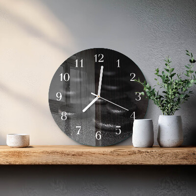 Round wall clock Zen stones
