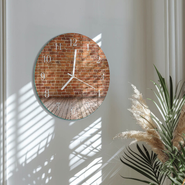Round wall clock Brick Wall