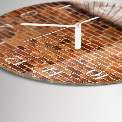Round wall clock Brick Wall