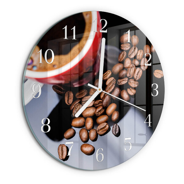 Round wall clock Cup of Coffee