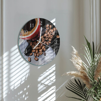 Round wall clock Cup of Coffee