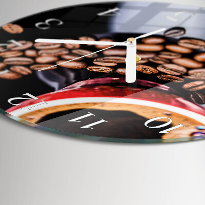 Round wall clock Cup of Coffee